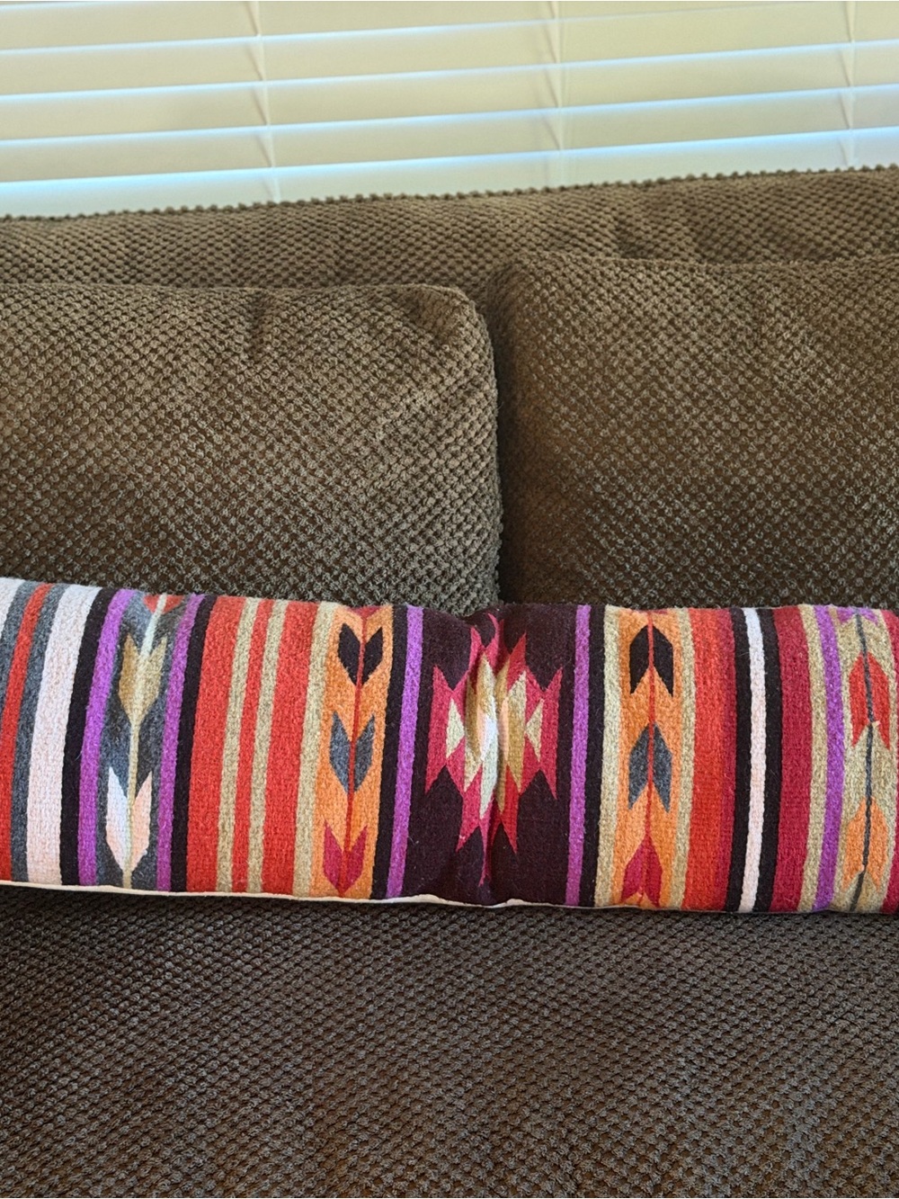 Citizenry 48” Lumbar Pillow.  Hand woven in Turkey.